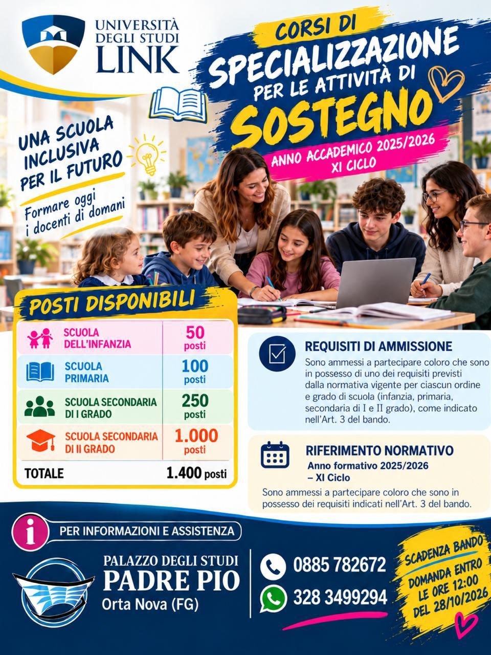 Chiusura bando 28 ottobre 26
